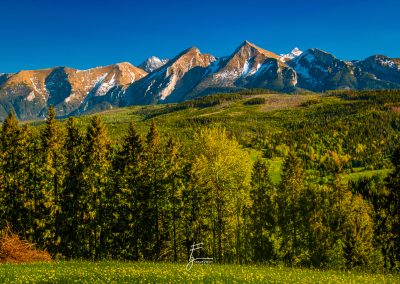 góry natura widok tatry niebo wiosna szczyty