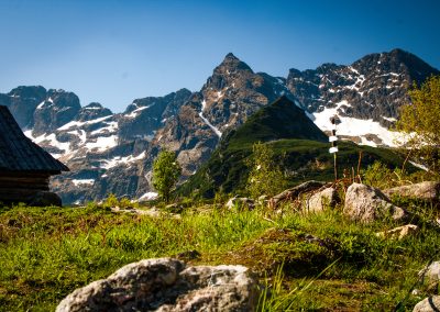 góry natura widok tatry niebo chmury hala