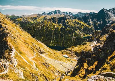 góry natura widok tatry niebo chmury staw