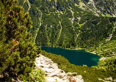 góry natura widok tatry niebo chmury staw szlak