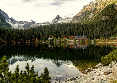 góry natura widok tatry niebo chmury staw odbicie lustrzane