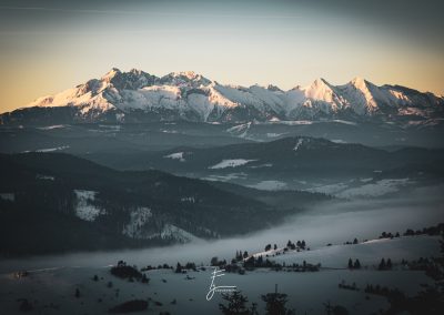 góry zima śnieg widok tatry