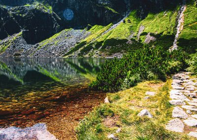 góry natura widok tatry niebo chmury staw krajobraz
